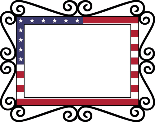 अमेरिकी ध्वज के साथ पुराने फ्रेम