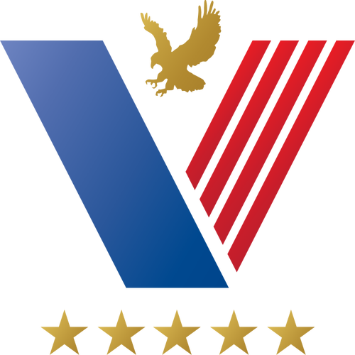 Amerykański weteran logo pomysł wektor clipart