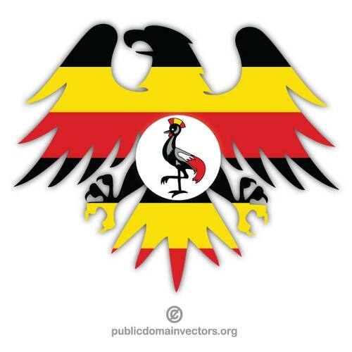Bandera de Uganda de la cresta