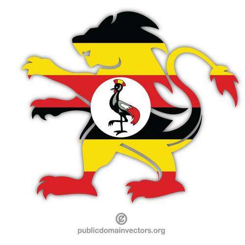 Flagga av Uganda krön