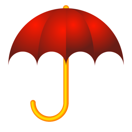 Красный зонт векторное изображение