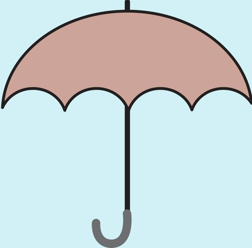 Коричневый зонтик