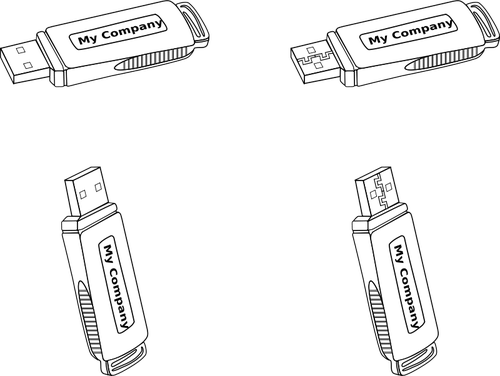 USB flash drives vector graphics