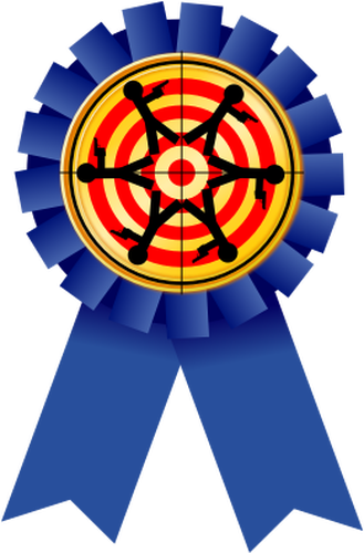 Imagem vetorial medalha de recompensa de realização de tiro