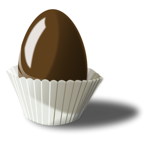 Ilustrasi vektor telur cokelat