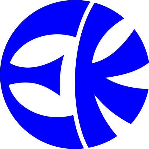 Blauwe arty pictogram
