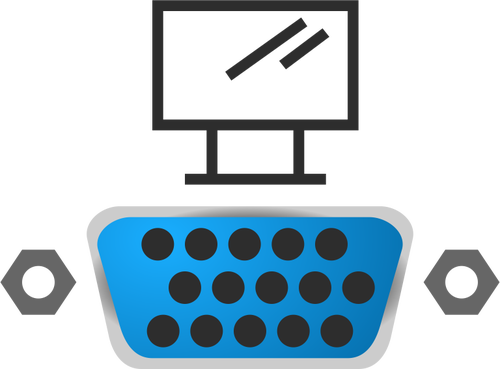 VGA port icône vector image