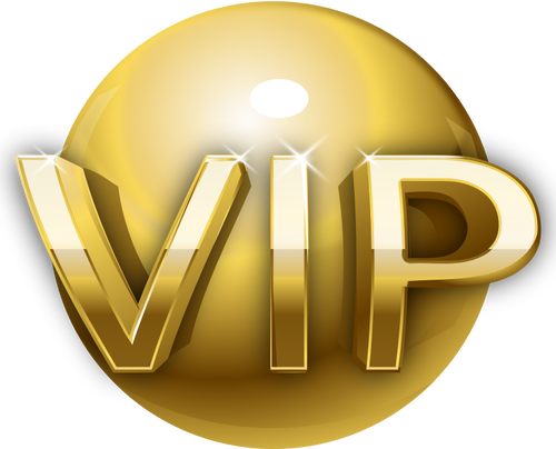 Very important person gold sign vector image