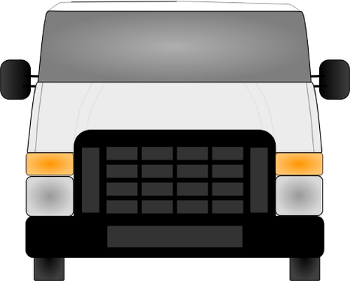 Ilustración vectorial de vista frontal de la camioneta