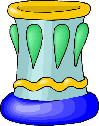 Blå-farget vase