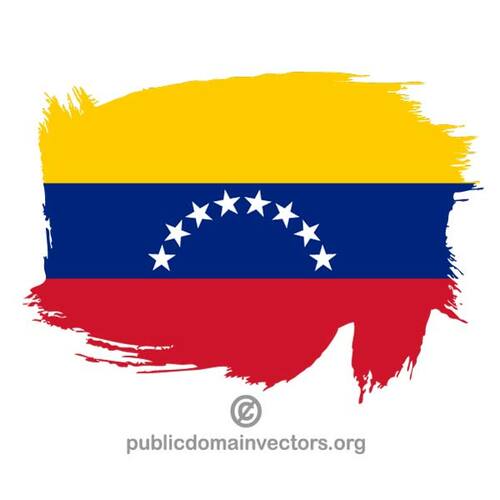 ベネズエラの国旗を塗り