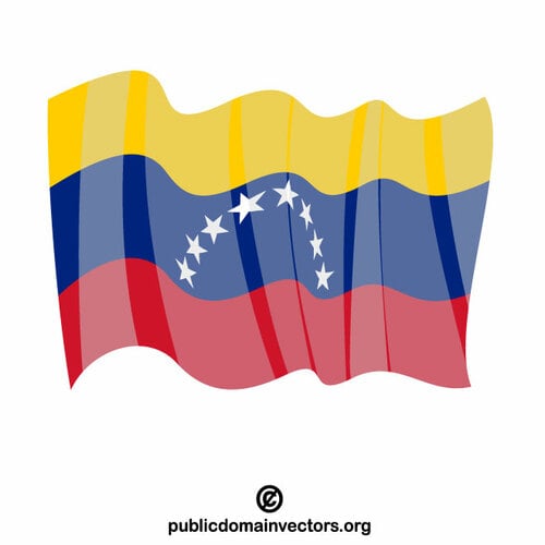 Bendera nasional Venezuela yang mengibarkan bendera