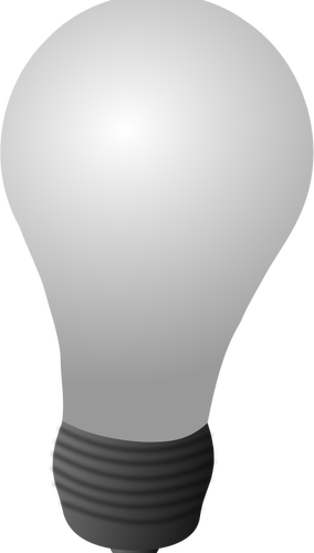 Immagine vettoriale in scala di grigi di una lampadina