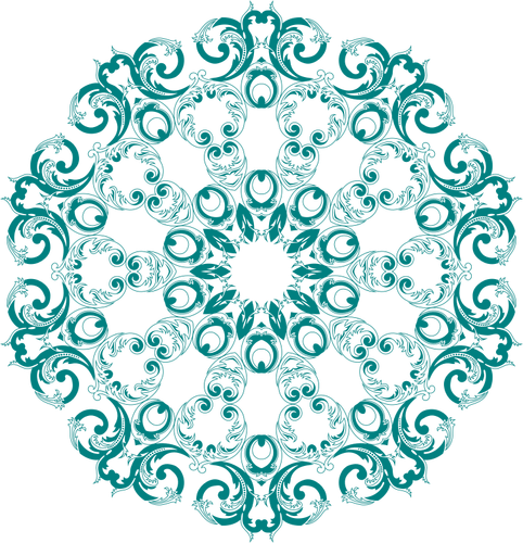 تصميم دائرة مع الزهور