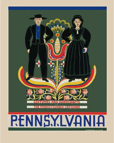 Affiche de voyage de Pennsylvanie