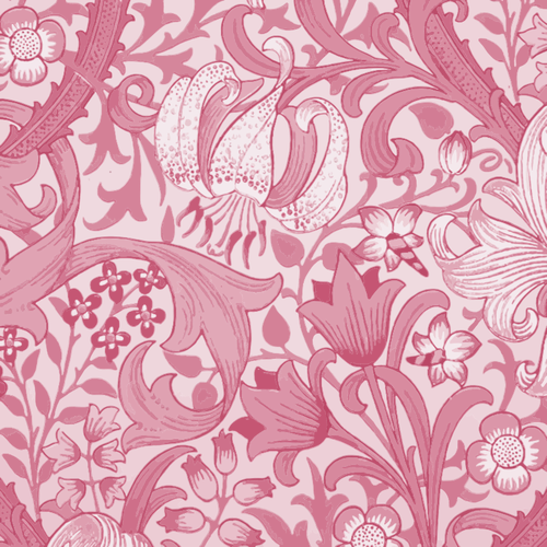 Pola bunga-bunga merah muda vintage