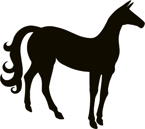 Vintage koně silueta