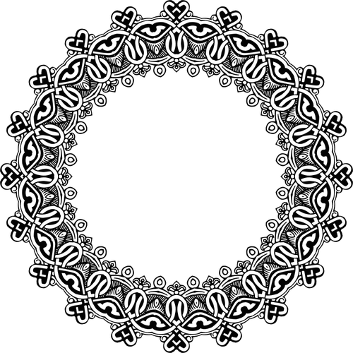 Винтажные симметричный круглая рамка