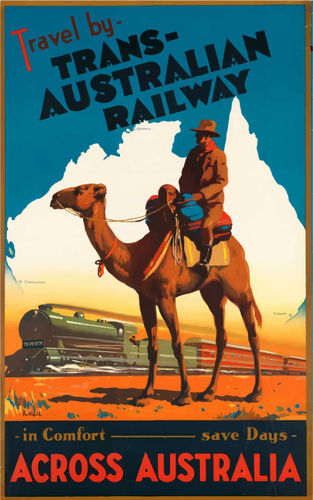 Avustralya demiryolu reklam