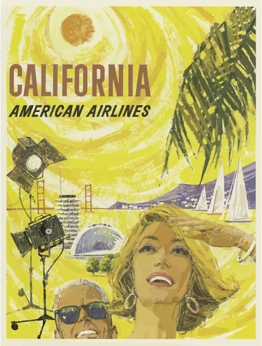 Kalifornijskie turystyka plakat