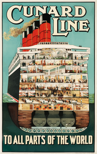 Cartaz de navio de cruzeiro