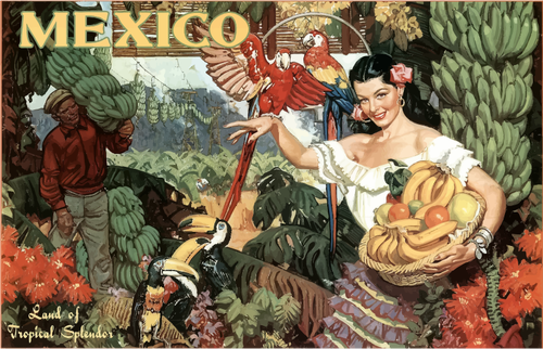 Mexická turistika plakát
