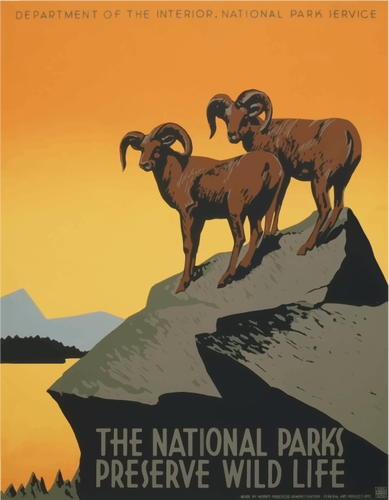 Poster di turismo parchi nazionali