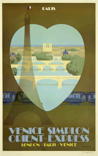 Orient Express travel affisch