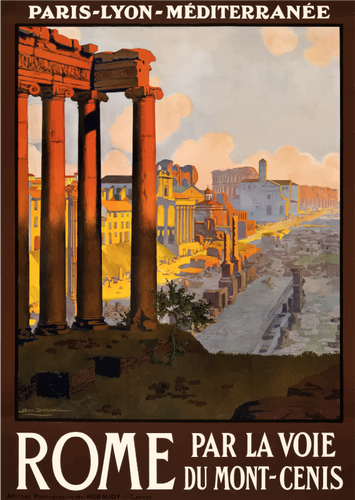 Affiche touristique de Rome