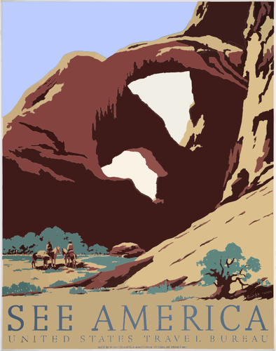 Viz americké cestovní plakát