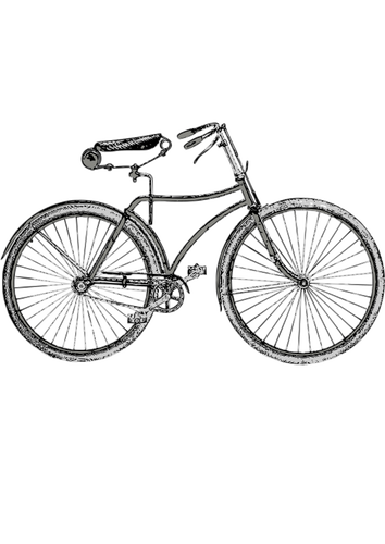 Vintage grå sykkel