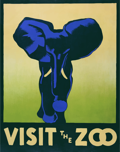 Visite o cartaz de zoo