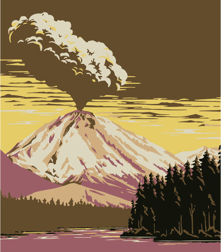 Erupção de vulcão