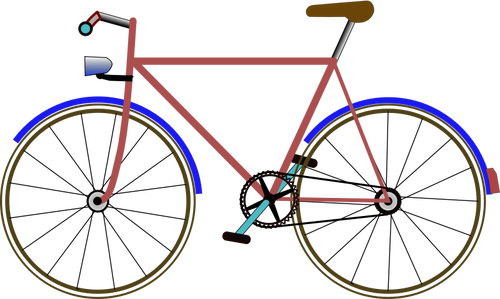 Color bicycle vector image