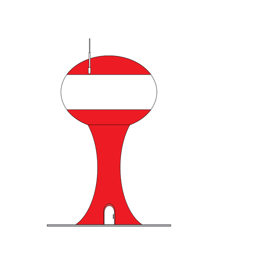 Czerwony i biały wektor clipart latarni