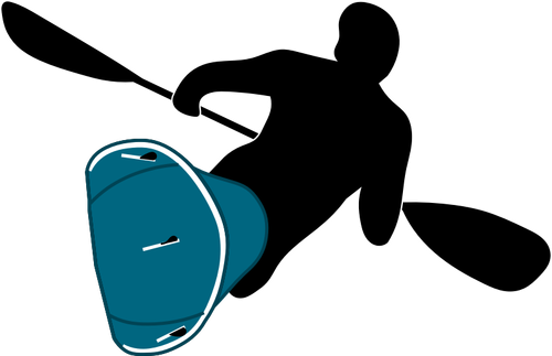 Waveski esporte logo vetor clip-art