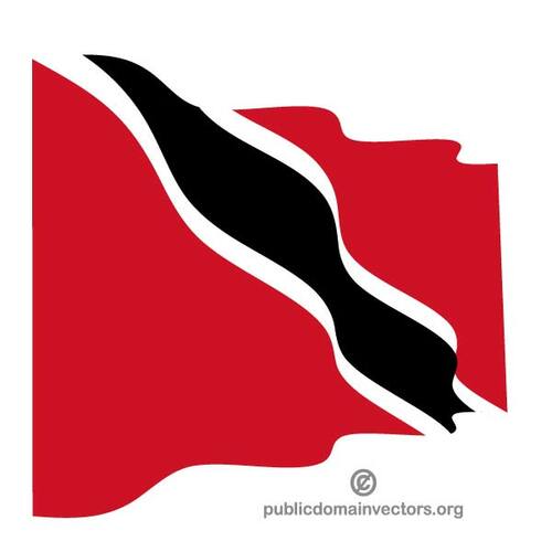 Golvende vlag van Trinidad en Tobago