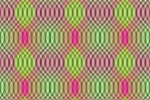 Overlapping green and pink colors