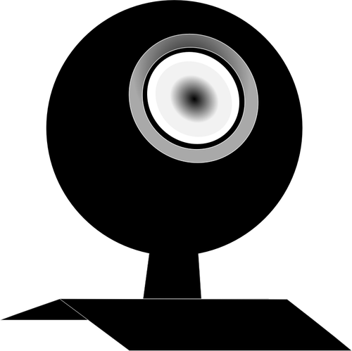 Hitam dan putih webcam vektor grafis