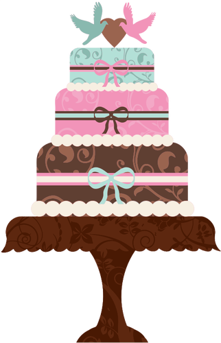 Illustrazione della torta di nozze