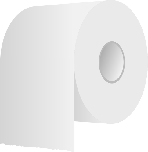 Weißer WC-Papierrolle