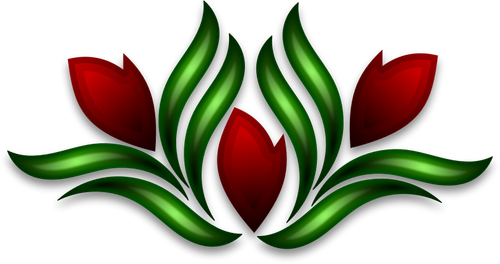 Vilda blomma motiv vektor illustration