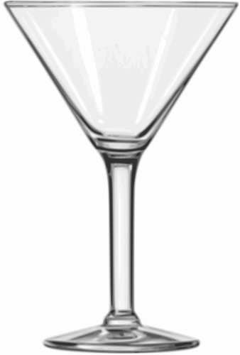 Martini koktail kaca vektor grafis