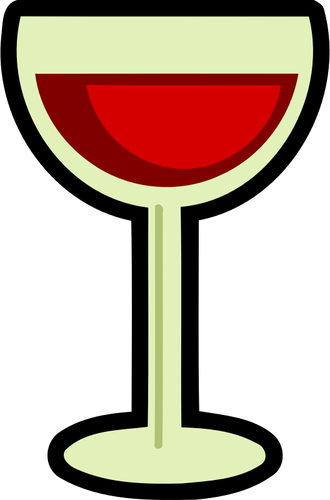 Immagine di vettore di vetro vino pieno