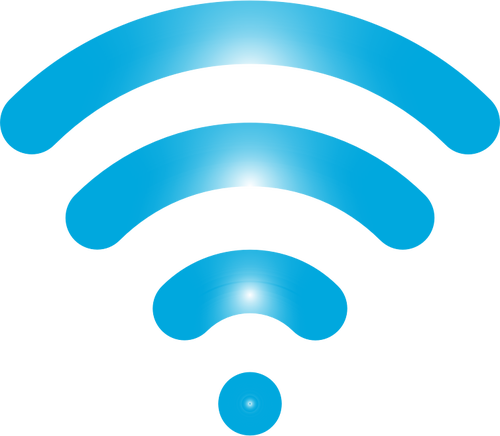 Blaue wireless-signal