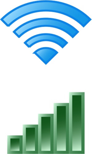 סט אייקונים Wi-Fi האיור וקטורית
