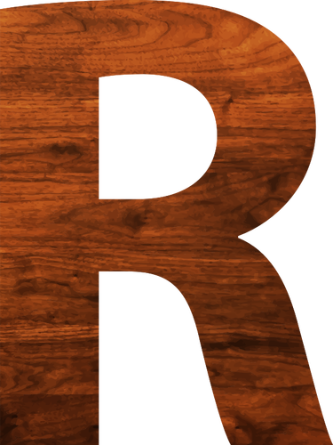 R en textura de madera