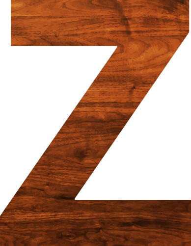Alfabet tekstura drewna Z