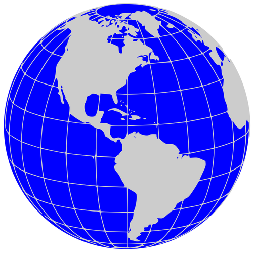 Amerika wereld globe vector illustraties