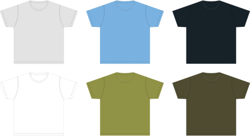 XL-størrelse tomt t-shirt mal vektor tegning